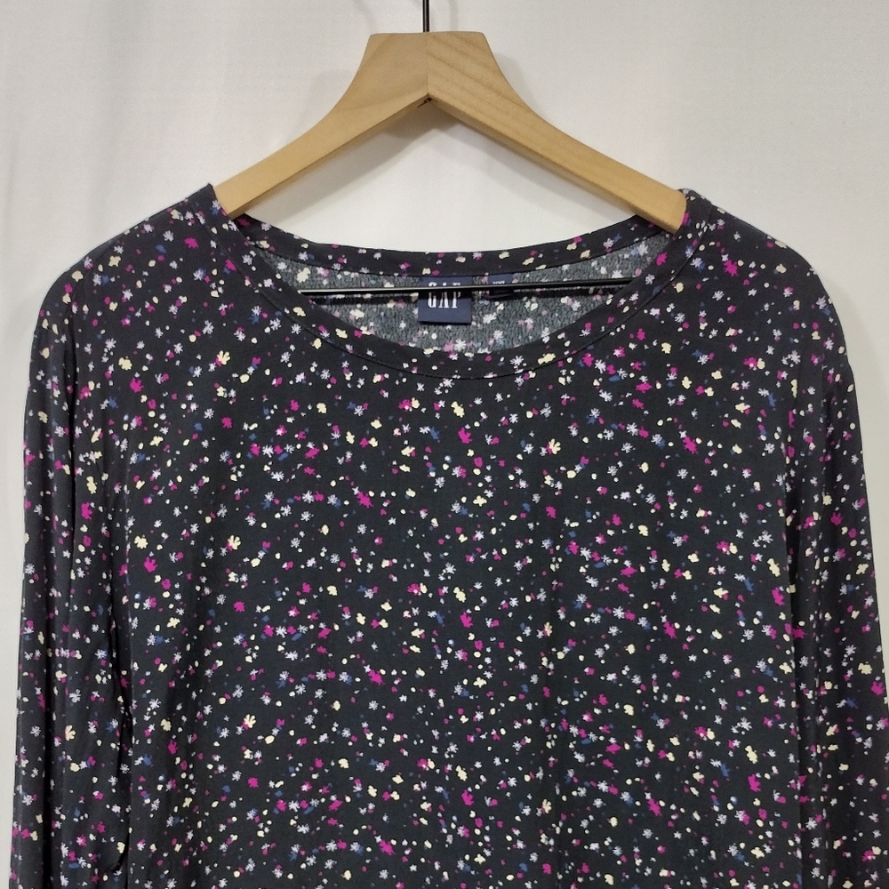 Gap Flounce Hem Dress Women's XXL Black Cottagecore Peasant Retro 90s Y2K - Picture 3 of 10